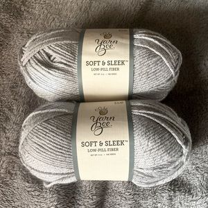 Two Skeins of Sparkly Gray Thin Yarn